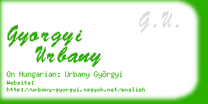 gyorgyi urbany business card